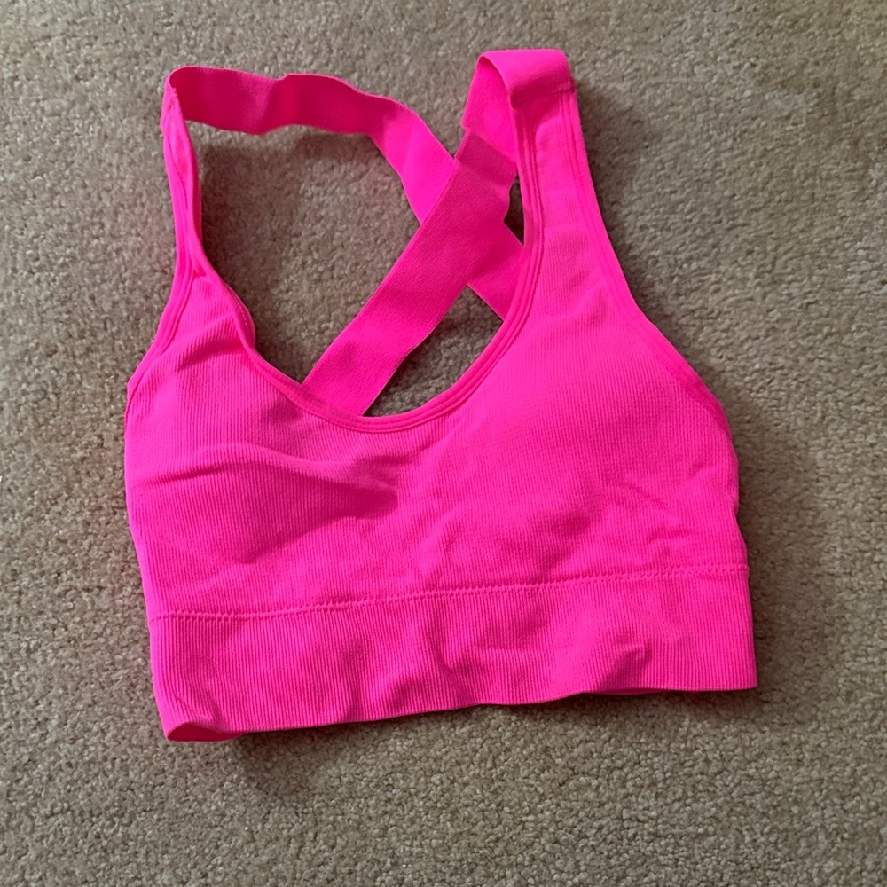 Vibrant Pink Sports Bra
